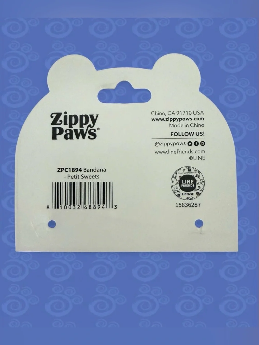 Zippy Paws Line Friends Dog Bandana Petit Sweets #linefriends